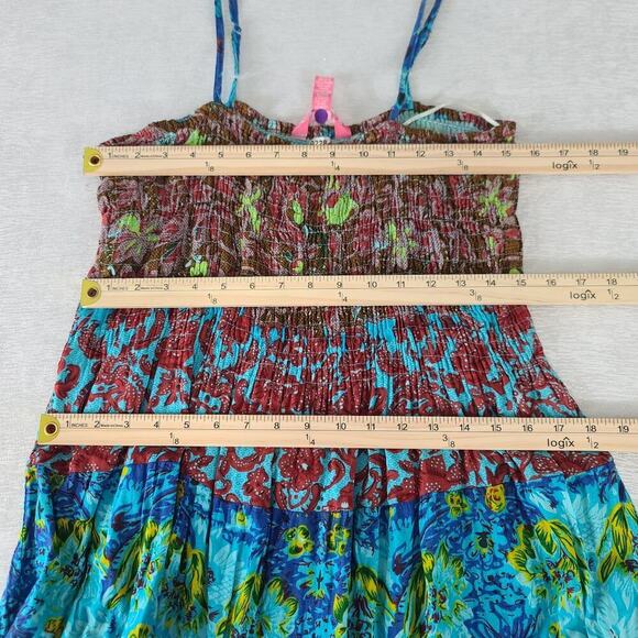 Pink apple Y2K women's sundress Smocked top Funky Boho quirky Size 1X Dopamine - Picture 5 of 7